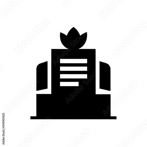 black silhouette of a press release icon on white .svg