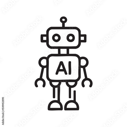 Fun robot character design for technology and innovation themes