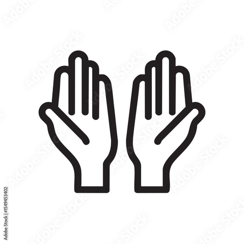 Symbolic gesture of open hands for peace or acceptance