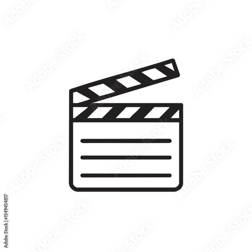 Clapperboard as a symbol of filmmaking and video production creativity