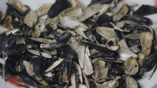 Wallpaper Mural A close up of sunflower seeds peels Torontodigital.ca