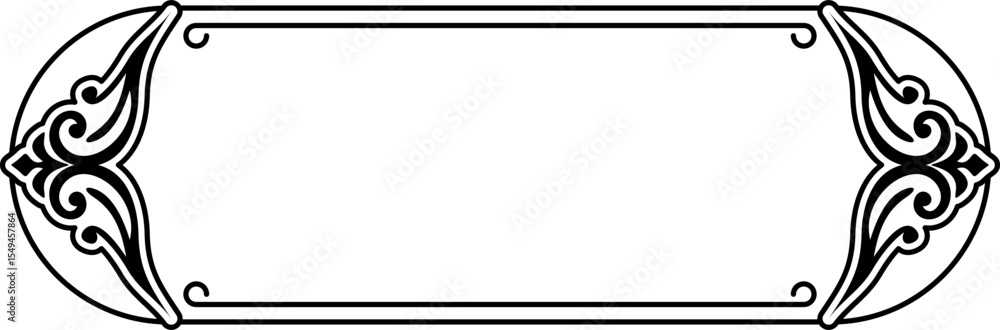 Obraz premium Floral Tittle Box Border Frame