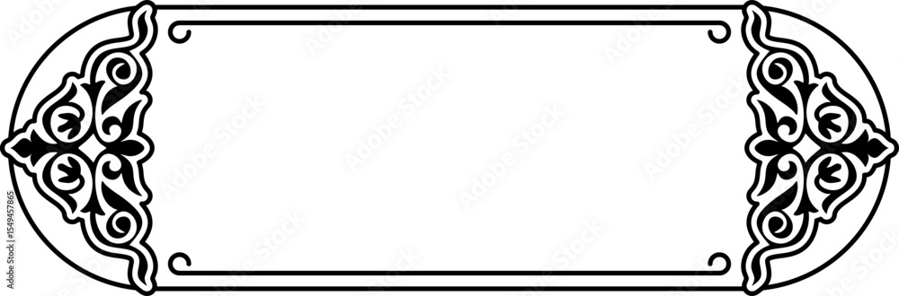 Obraz premium Floral Tittle Box Border Frame