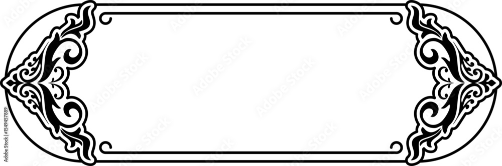 Obraz premium Floral Tittle Box Border Frame