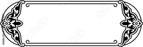 Floral Tittle Box Border Frame