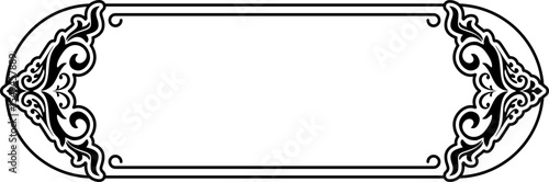 Floral Tittle Box Border Frame