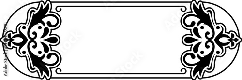 Floral Tittle Box Border Frame