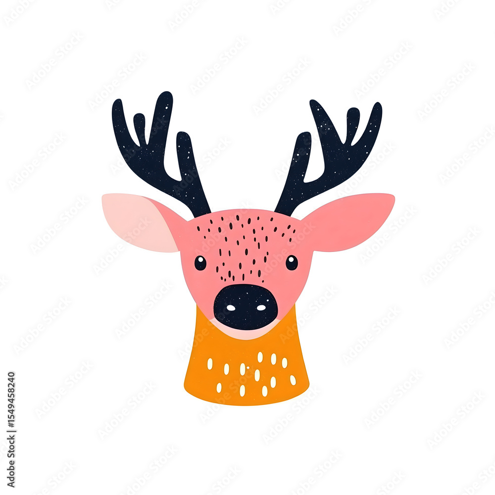 Naklejka premium Cute deer cartoon
