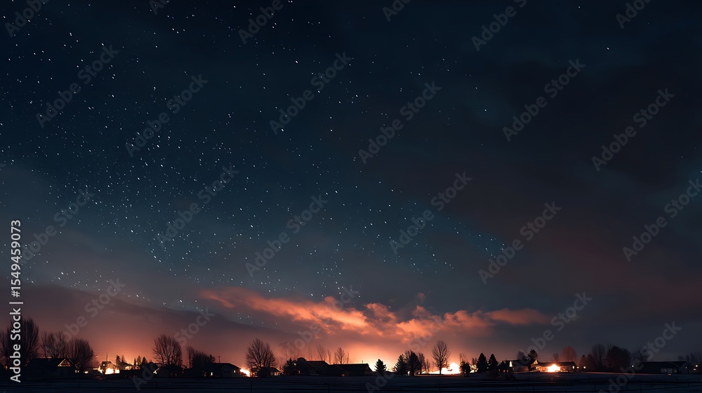 Fototapeta premium the sky is dark and the stars are shining brightly .