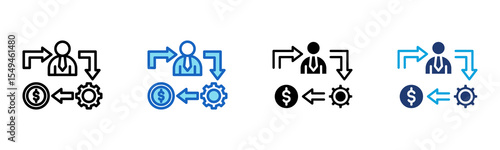 Implementation icon Multi Style Vector Illustration