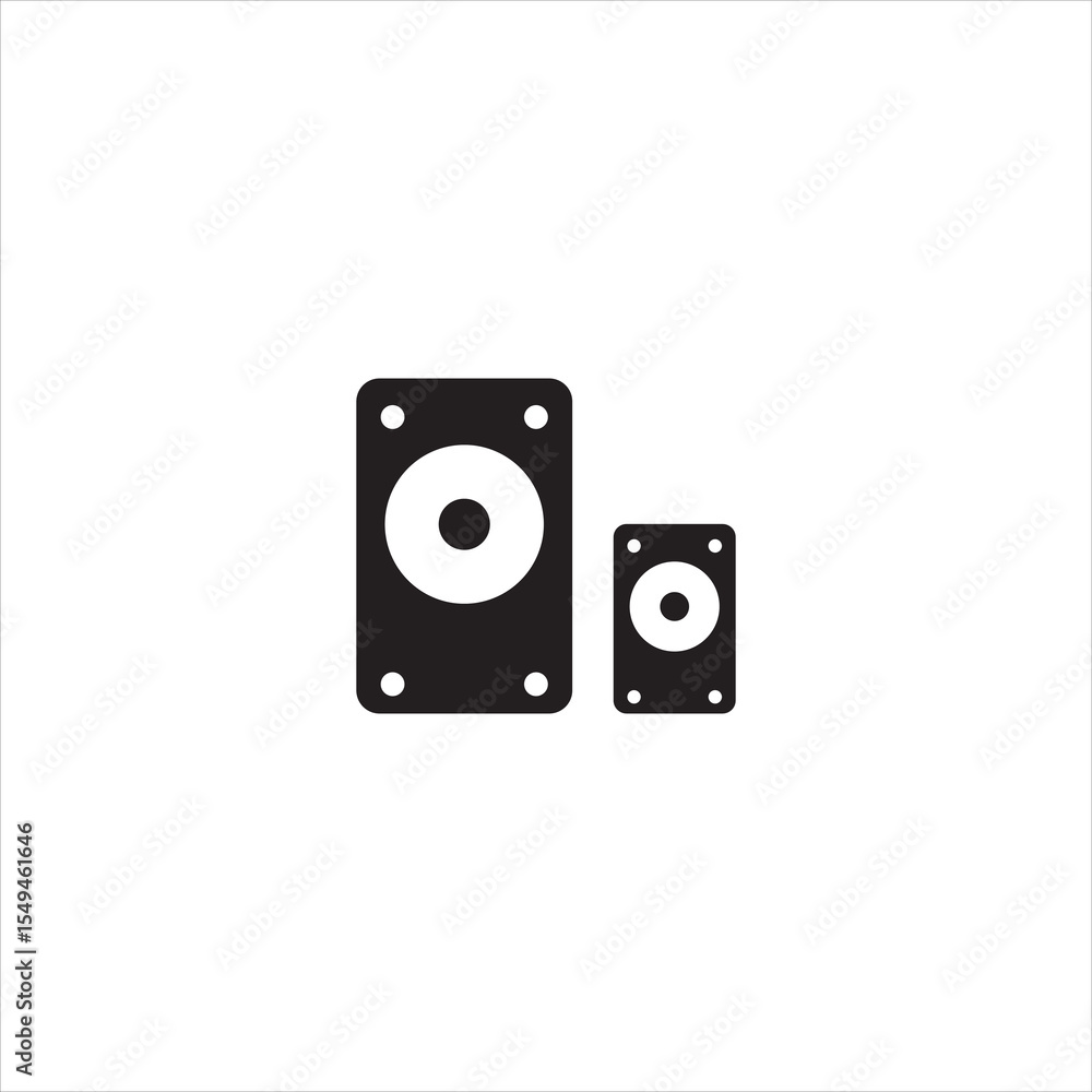 Audio speakers isolated on white background Audio speakers isolated on white background