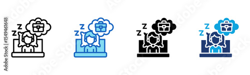 Dream Job icon Multi Style Vector Illustration