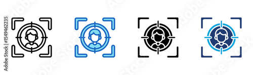 Headhunting icon Multi Style Vector Illustration