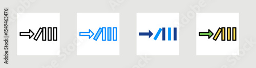 Domino Effect Icon Collection Set Multiple Style