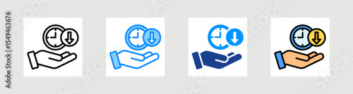 Time Out Icon Collection Set Multiple Style