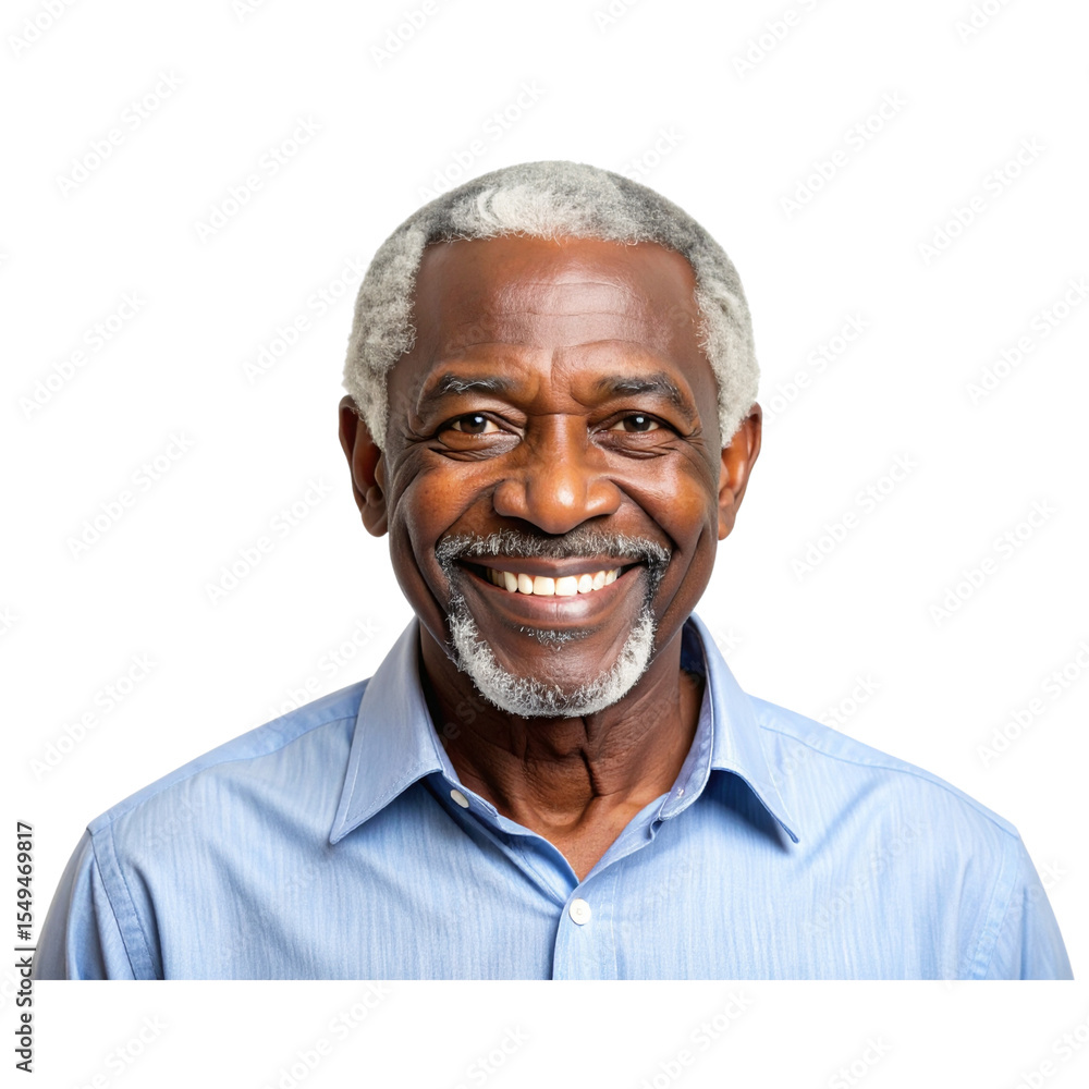 Smiling Senior Man with Gray Hair, Close-Up Portrait, Isolated on Transparent Background” Smiling Senior Man with Gray Hair, Close-Up Portrait, Isolated on Transparent Background”