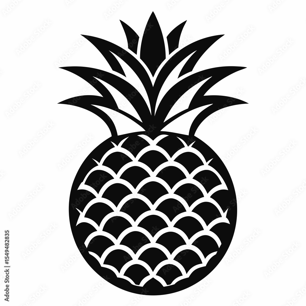 Obraz premium Pineapple isolated on white background