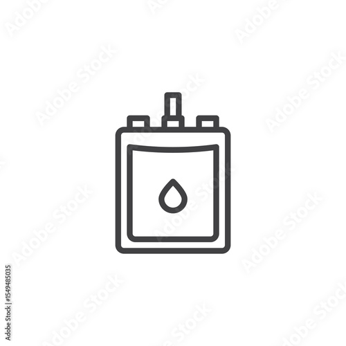 IV fluid bag line icon