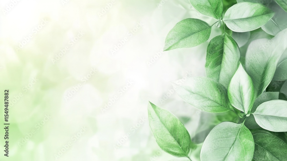 Obraz premium Light green gradient background blurred minimalist style light white and gray minimalist banner