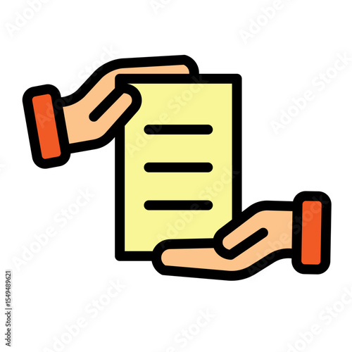 Project Handover Vector Filled Icon Design