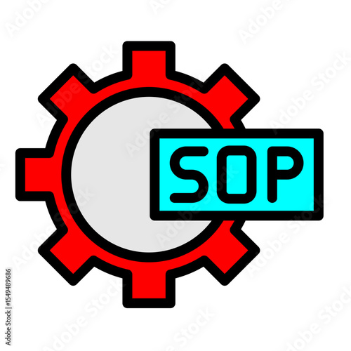 SOP Sharing Vector Filled Icon Design