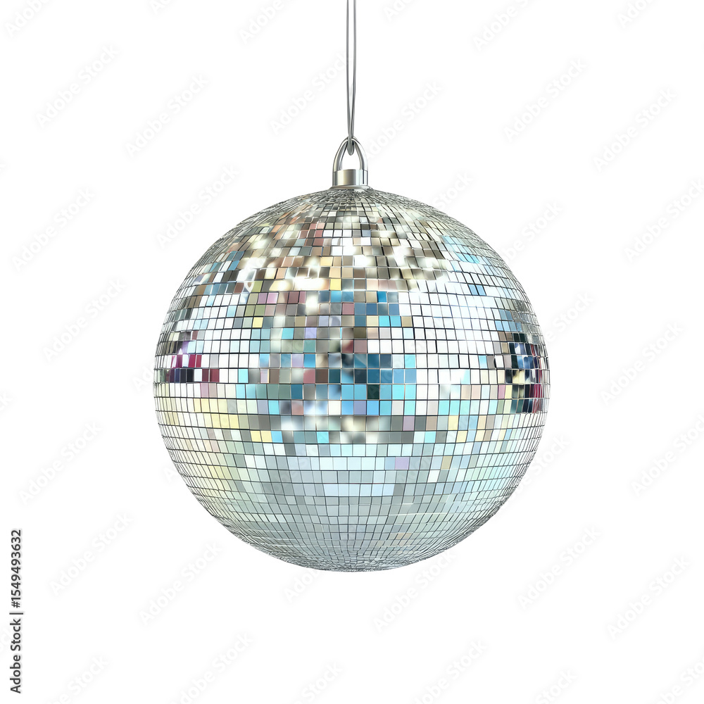 Obraz premium Hanging disco ball, reflective sphere