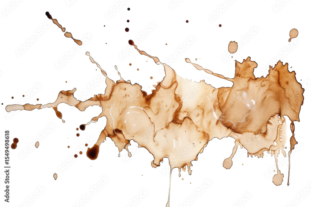 Obraz premium coffee stain splash isolated on white or transparent png