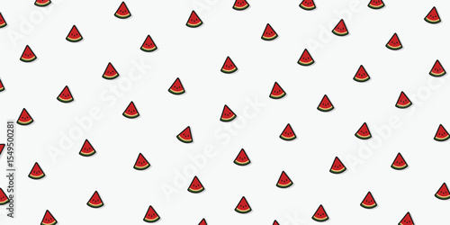 Cute watermelon fruit background. Fresh, vibrant, and fun vector illustration for web, print, and textile designs.