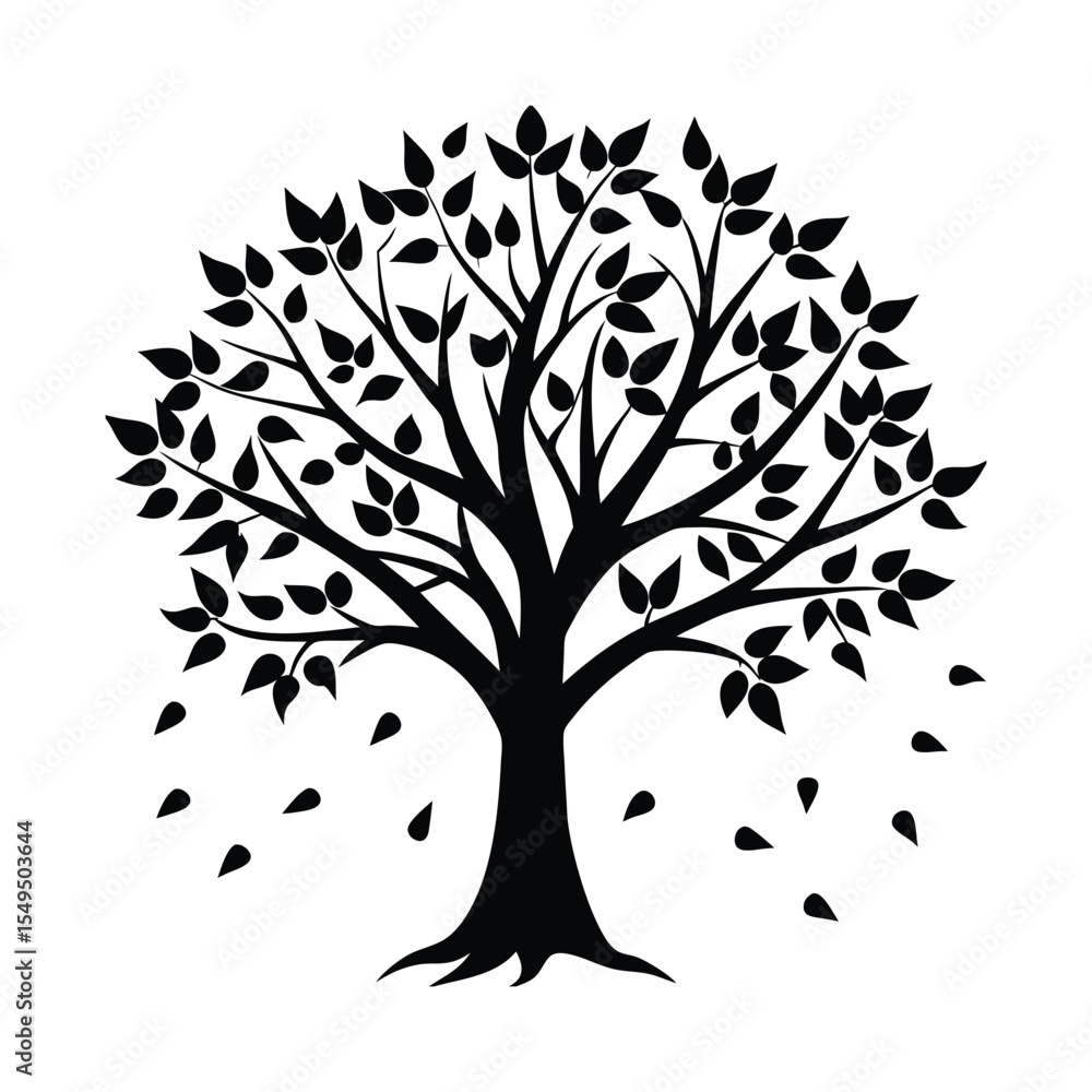 Obraz premium vector tree silhouette