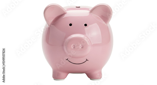Isolated Pink Piggy Bank