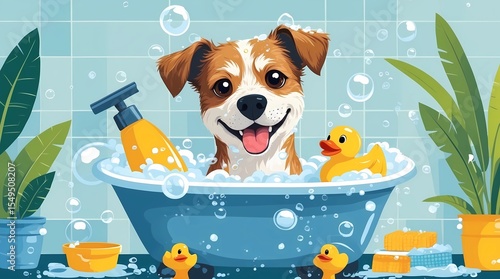 Happy Puppy Bath Time!