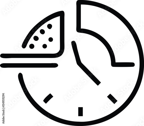 Alarm clock vector icon button for web design