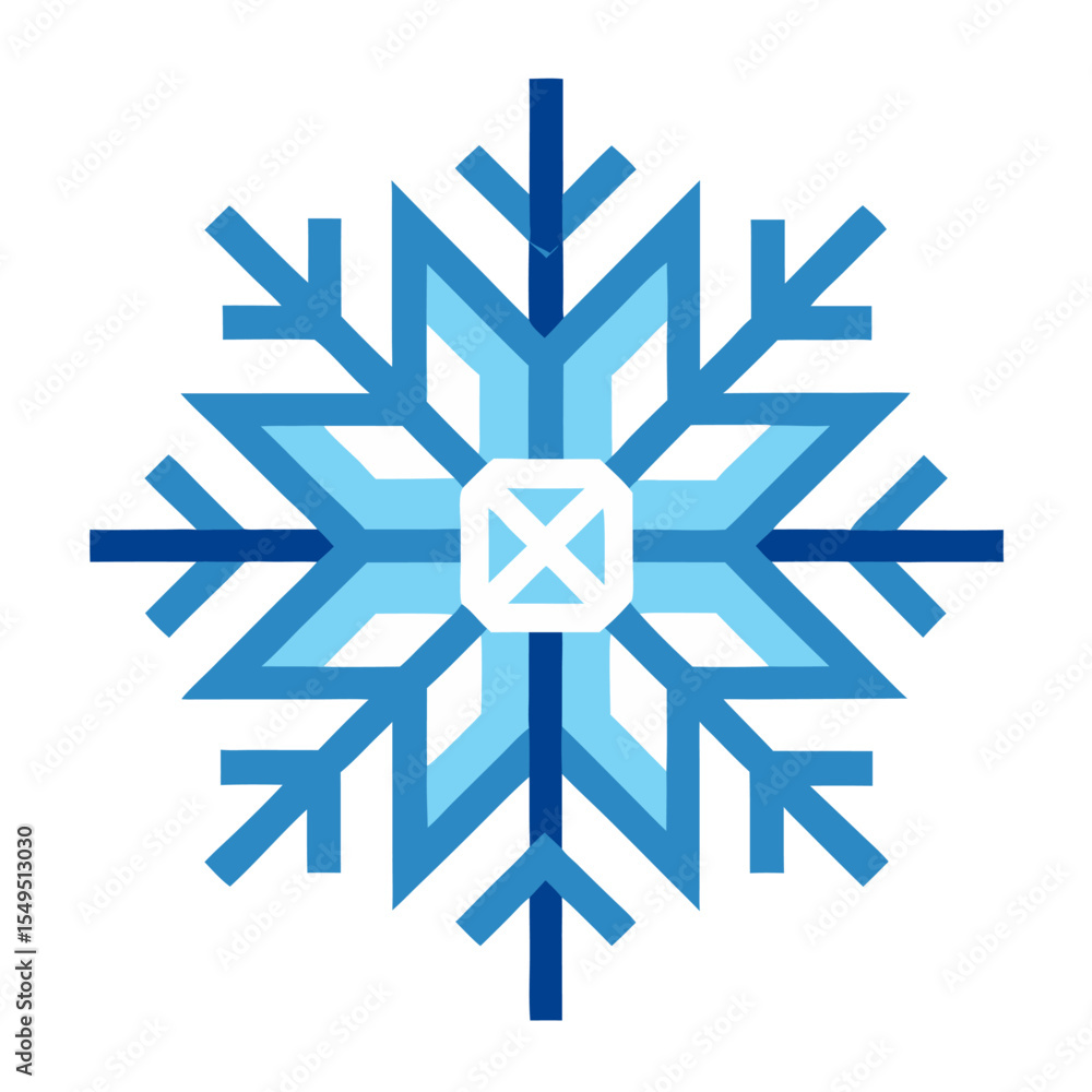 Four Unique Snowflake Icon Variations Realistic Icy Flakes Four Unique Snowflake Icon Variations Realistic Icy Flakes