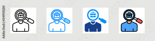 Job Seeker Icon Collection Set Multiple Style