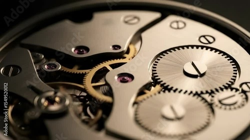 Wallpaper Mural Close-up of intricate watch mechanism with gears and jewels   Torontodigital.ca