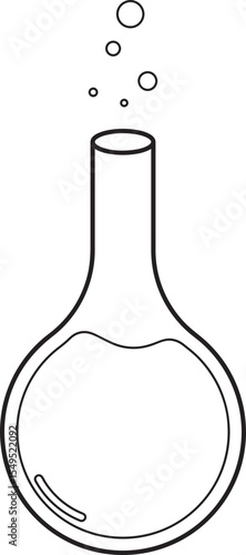 Round-bottom Flask with Effervescent Liquid