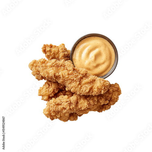 Crispy Fried Chicken Tenders with Creamy Sauce