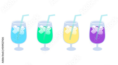 Colorful cocktail illustration