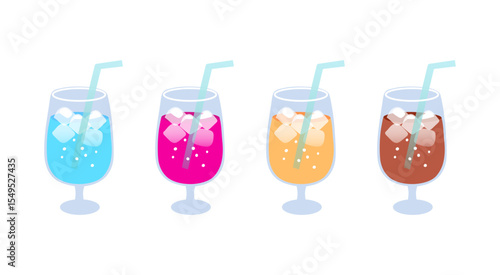 Colorful cocktail illustration