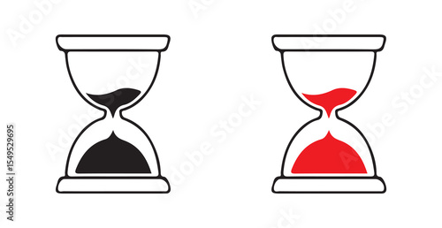 vector illustration of hourglass