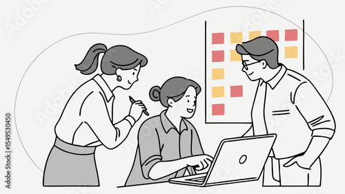 Collaborative Business Team Brainstorming Session.