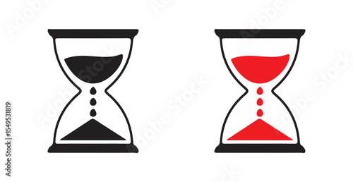 vector illustration of hourglass