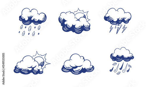 Weather Forecast Icons and Symbols Set