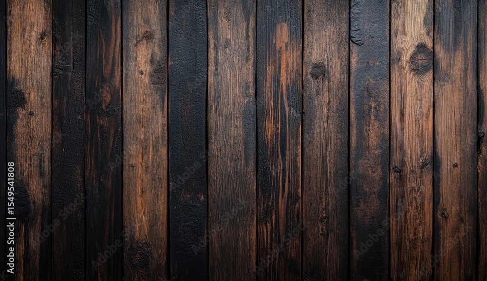 Naklejka premium Dark wooden planks