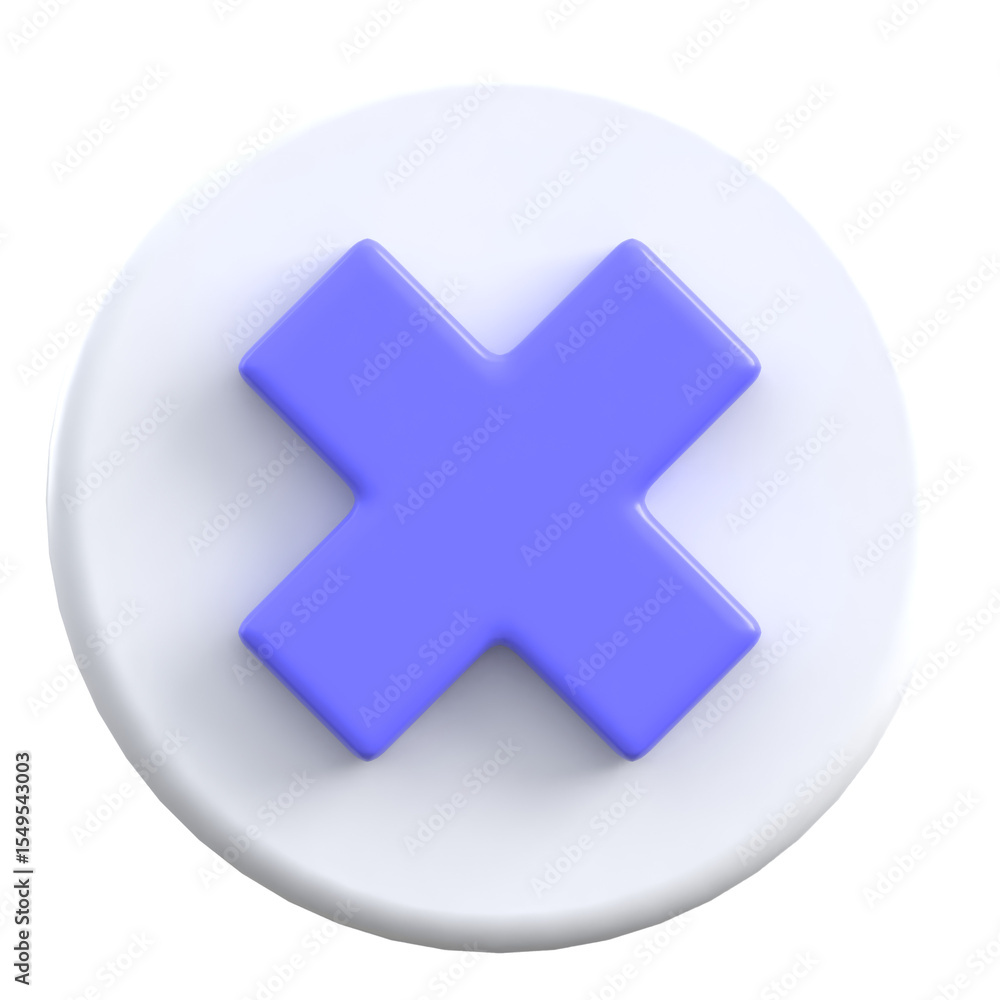 Obraz premium 3D Shield With X Page – Document Rejected Icon