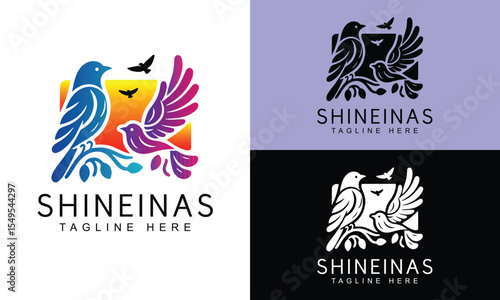 Love Bird Logo with Gentle Style for Romantic and Nature Inspired Branding