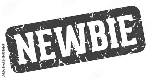 newbie rectangular sign. newbie stamp