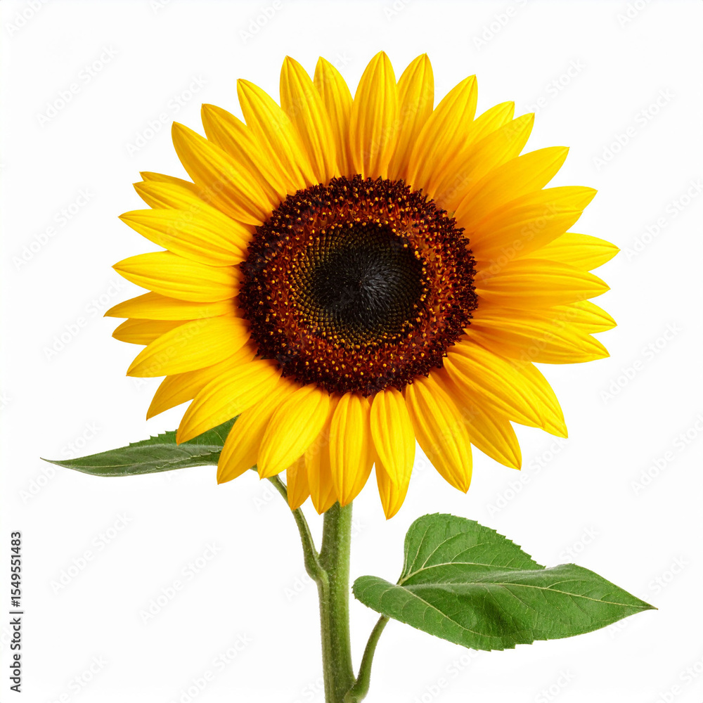 Naklejka premium a single, vibrant bloom is presented against a stark background. the flower features a large, dark center encircled by shades of brown and red. golden petals radiate outward, forming a sunny corona