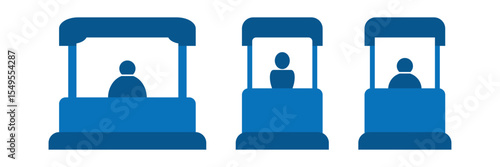 booth icon, exhibitors and exhibition stand