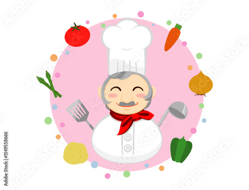 コックさんと野菜